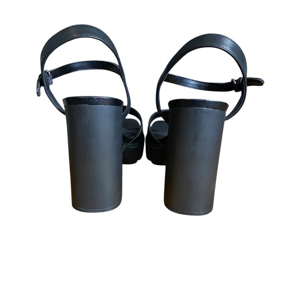 STEVE MADDEN RAYDEN Women's size 11M Black Platform Sandals with Chunky Heel - Picture 3 of 10